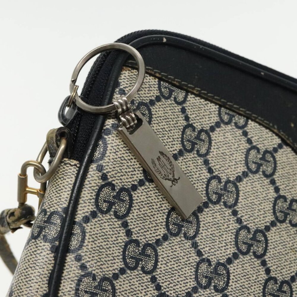 GUCCI GG Supreme Shoulder Bag PVC Navy 156 02 066 Auth ar12605 - Picture 9 of 16